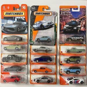 Lot of 15 Matchbox Cars New in Package - No Repeats - See photos - $1.67 Each!